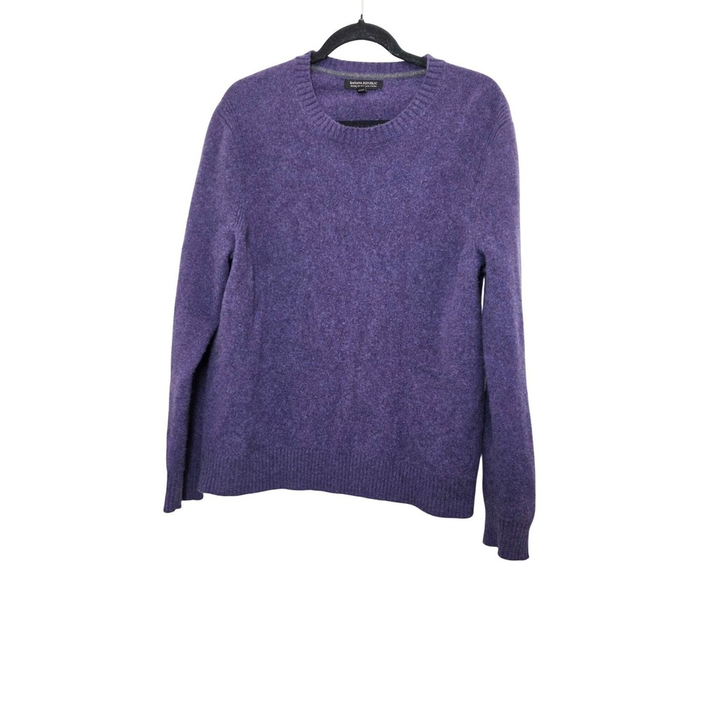 Banana Republic Purple Merino Wool Festival‎ Grand Crewneck Sweater XL Women's